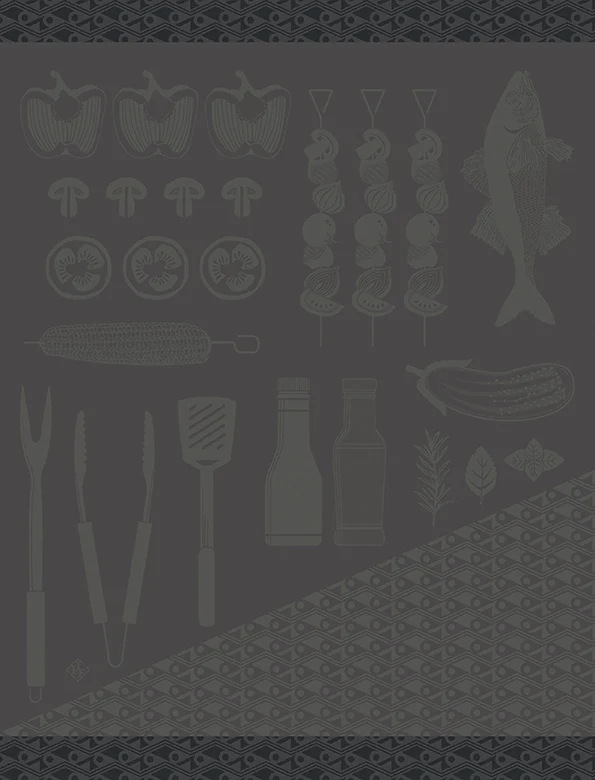 -Le Jacquard Francais- Geschirrtuch 80x60cm "Braise" 100% Baumwolle