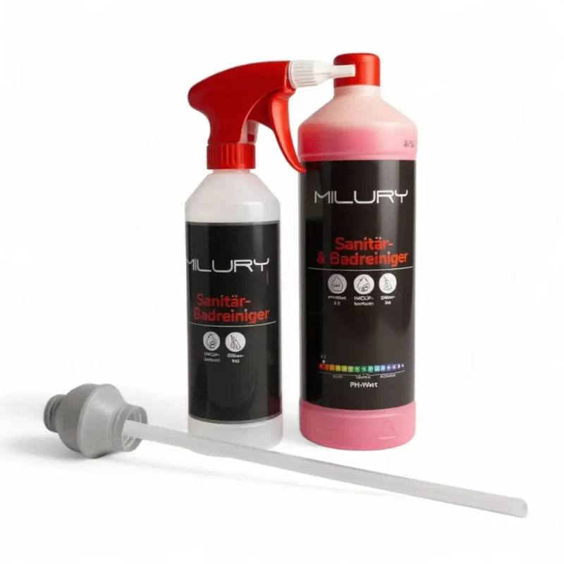 Milury Sanitär- & Badreiniger mit Sprühflasche und praktischer Dosierkugel 20 ml
