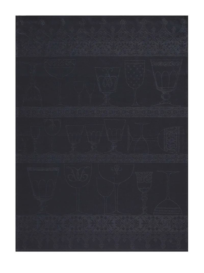 -Le Jacquard Francais- Geschirrtuch 80x60cm "Essuie Verres CRISTAL" 100% Leinen