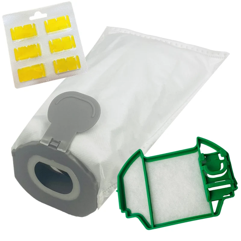 6 Staubsaugerbeutel Vlies geeignet für Vorwerk Kobold VK7 inkl. Motorfilter, Duft