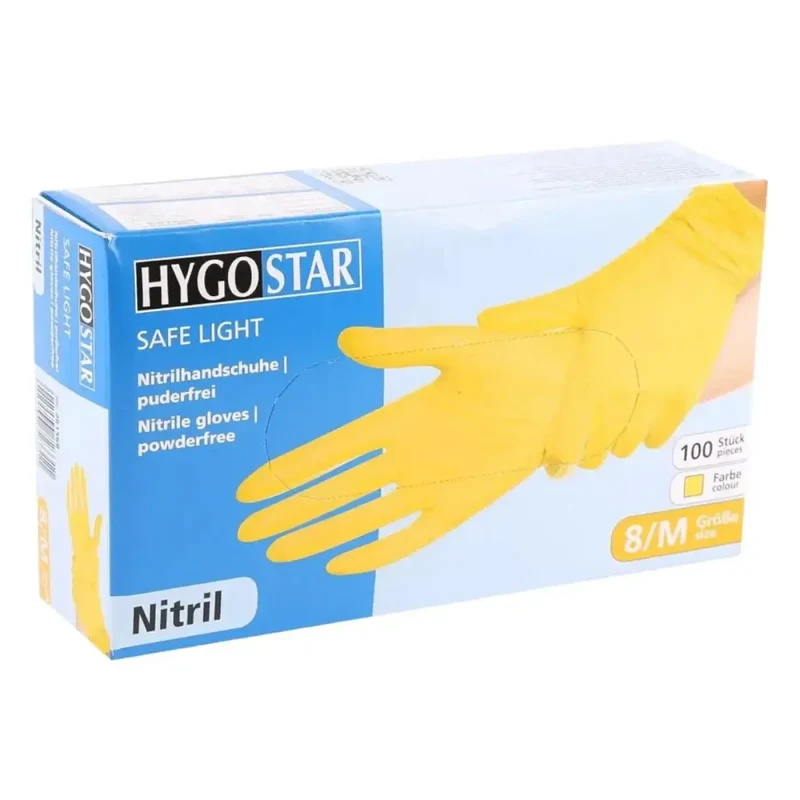 Hygostar "Safe Light" Nitril-Handschuhe Gelb 100 Stück