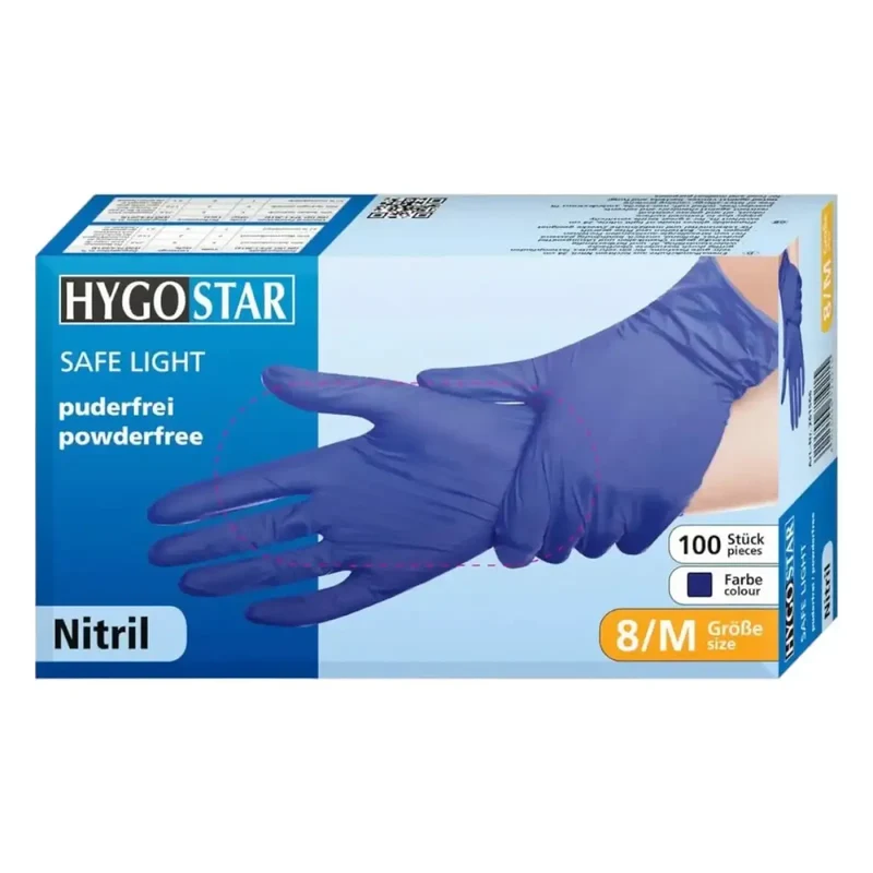 Hygostar "Safe Light" Nitril-Handschuhe Dunkelblau 100 Stück