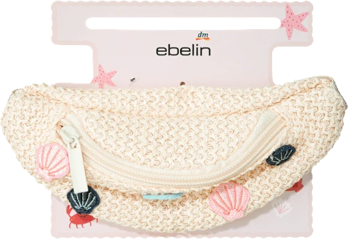 ebelin Bauchtasche aus Bast mit Muscheln, 1 St
