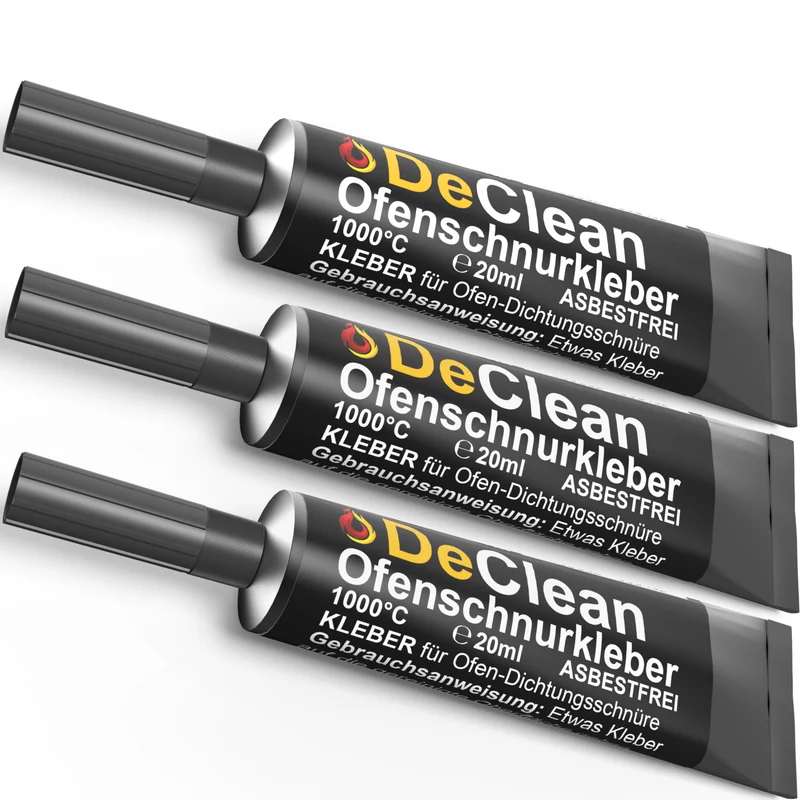 3 x Kleber f.Dichtschnur Dichtschnurkleber Ofenkleber Ofen Kaminkleber feuerfest