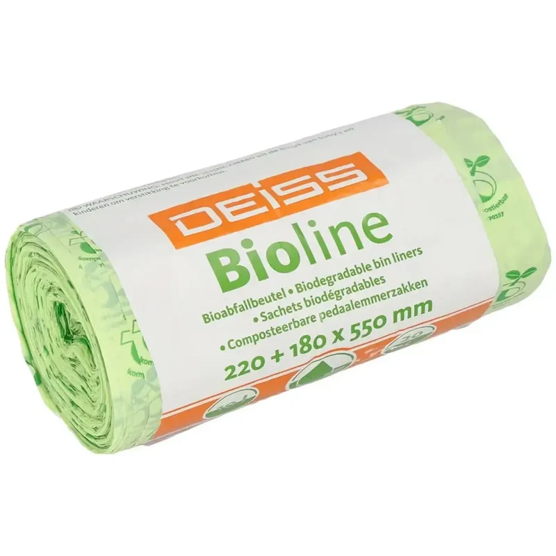 DEISS Bioline Müllbeutel 10 Liter mit Tragegriff 06065