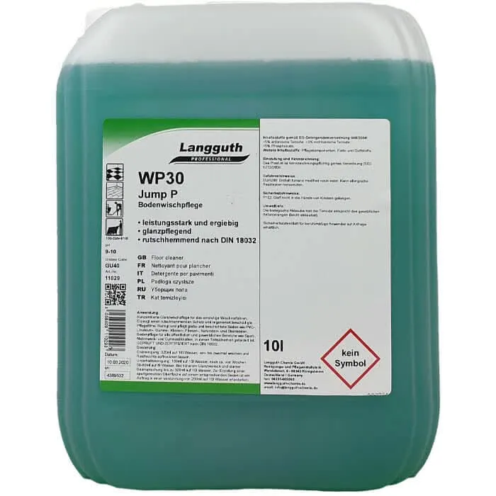 Langguth WP30 Jump P Sportbodenwischpflege 10l