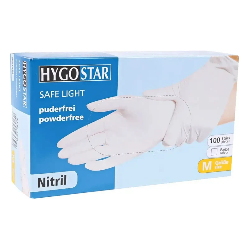 Hygostar Safe Light Nitrilhandschuhe Weiß 100 Stück