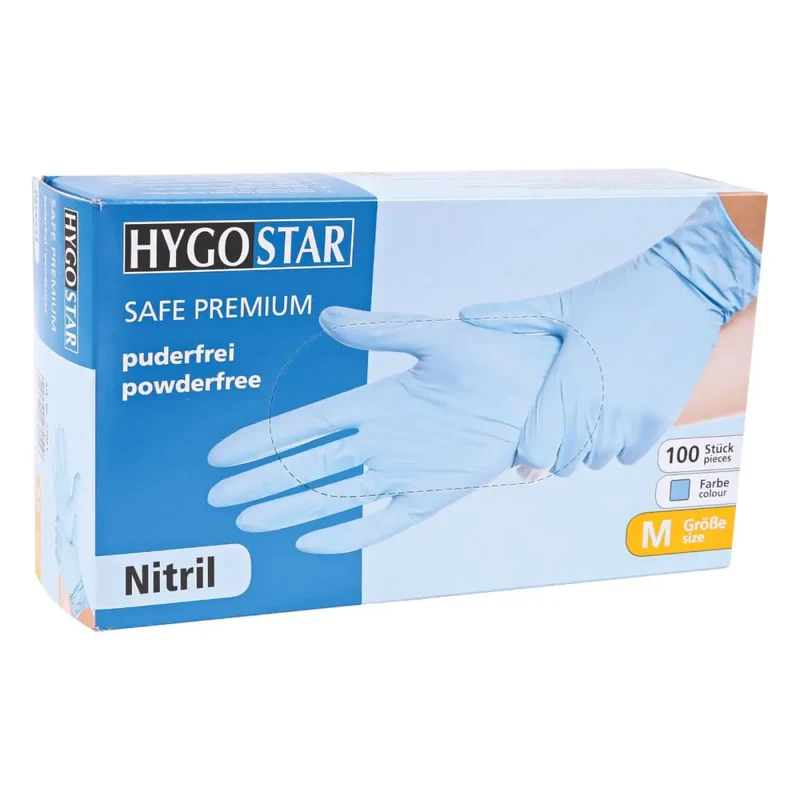 Hygostar "Safe Premium" Nitril-Handschuhe Blau