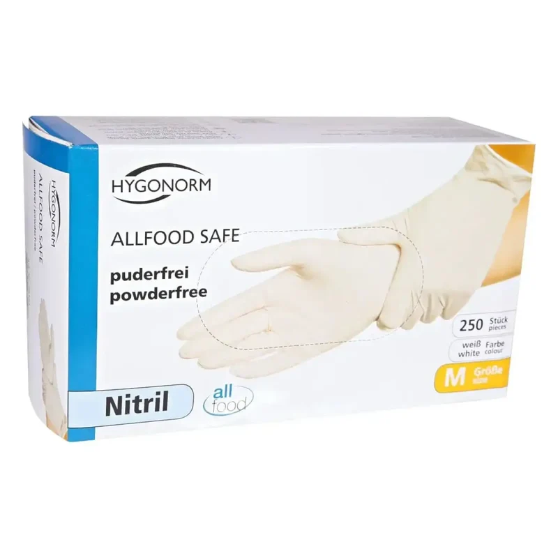 Hygonorm Nitril-Handschuhe "Allfood Safe" Weiß 250 Stück