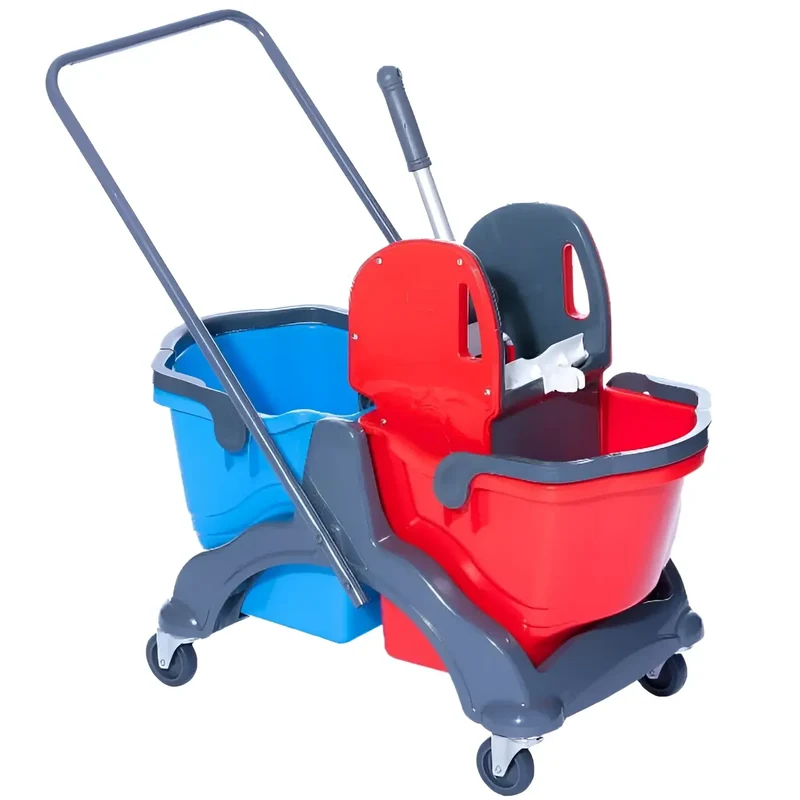 Floorstar DOFA20DB Doppelfahrwagen 17l mit Deichsel BASIC