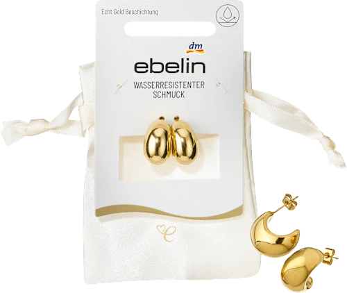 ebelin Creolen wasserfest, Gold-Optik, 2 St
