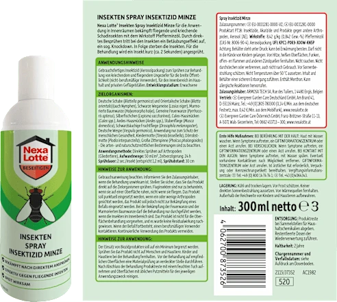 Nexa Lotte Insekten Spray Minze, 300 ml