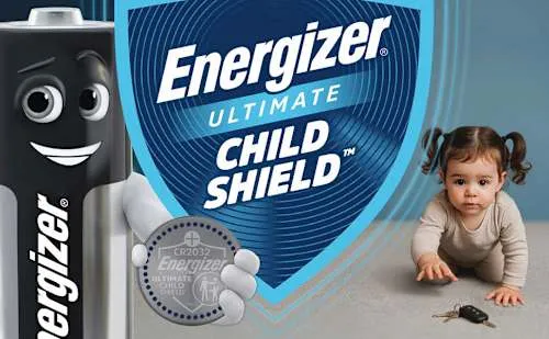 Energizer Knopfzelle CR2025 Lithium Child Shield, 2 St