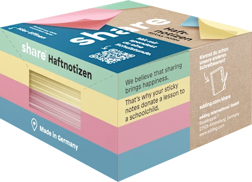share Haftnotizblock Pastell 400 Blatt, 1 St