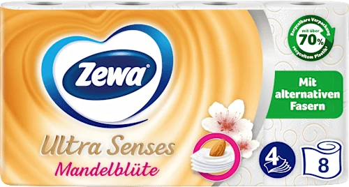Zewa Toilettenpapier Ultra Senses Mandelblüte 4-lagig (8x135 Blatt), 8 St