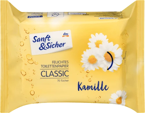 Sanft&Sicher Feuchtes Toilettenpapier Classic Kamille, 70 St