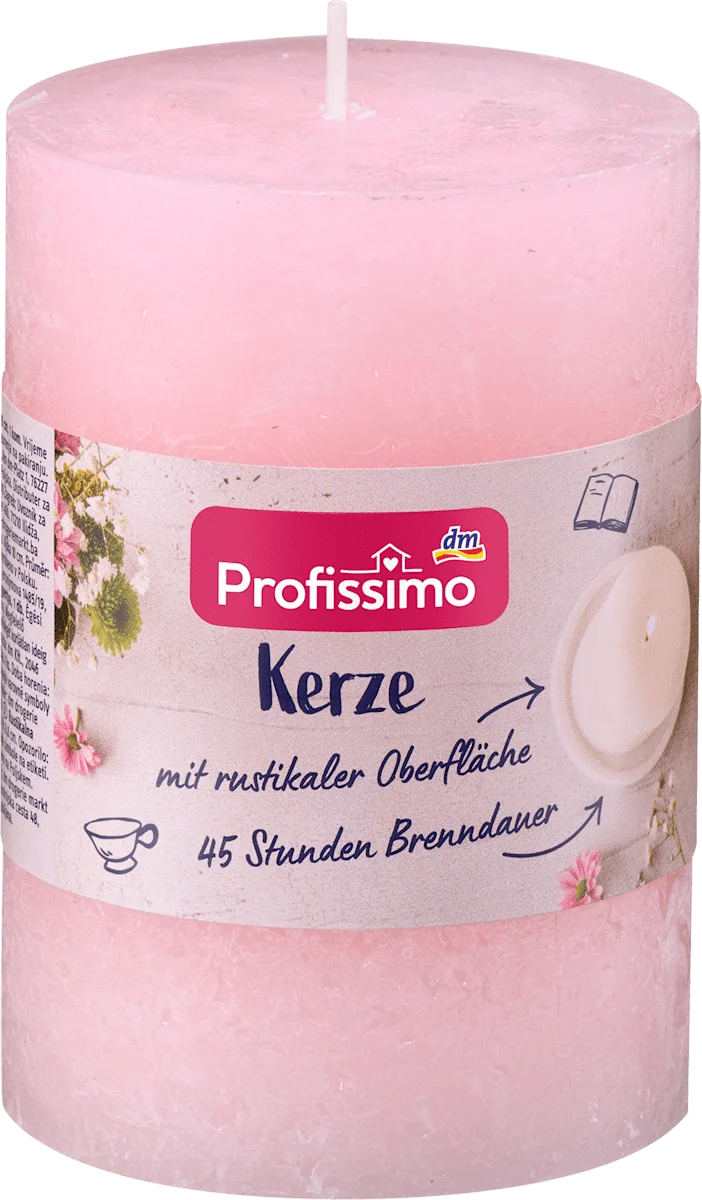 Profissimo Rustikkerze 100/68 Rosa, 1 St