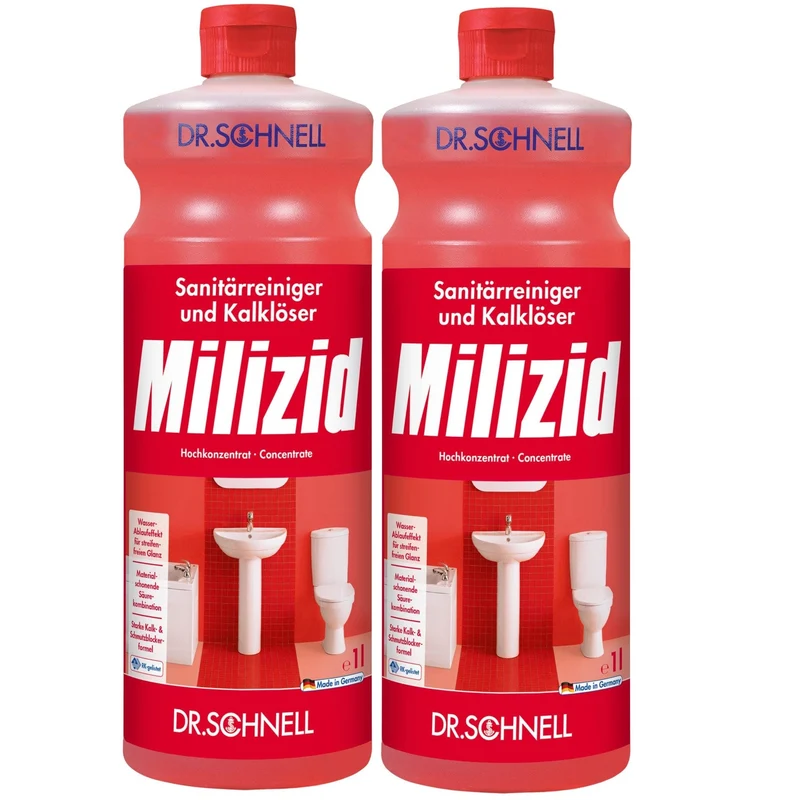 Dr. Schnell Milizid Sanitärreiniger Doppelpack – kraftvoll gegen Kalk & Schmutz