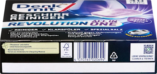 Denkmit Geschirrspülmittel-Tabs Revolution, 40 St