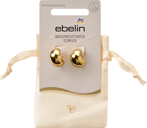 Creolen wasserfest, Gold-Optik, 2 St