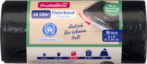 Müllbeutel 35 l mit Fixierband, 10 St