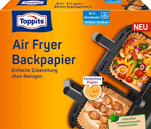 Backpapier Air Fryer eckig, 20 St