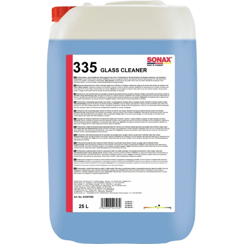 SONAX GlassCleaner Glasreiniger, schlierenfrei – 25 Liter - Kanister