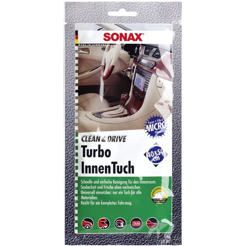 SONAX Reinigungstuch Clean & Drive, 40 x 50 cm – 1 Tuch
