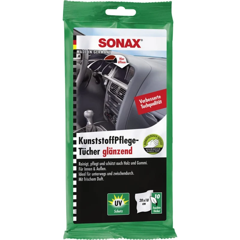 SONAX KunststoffPflegeTücher glänzend