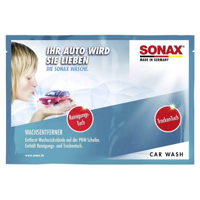 SONAX Reinigungstuch, Feucht- und Trockentuch – 1 Packung = 2 Tücher