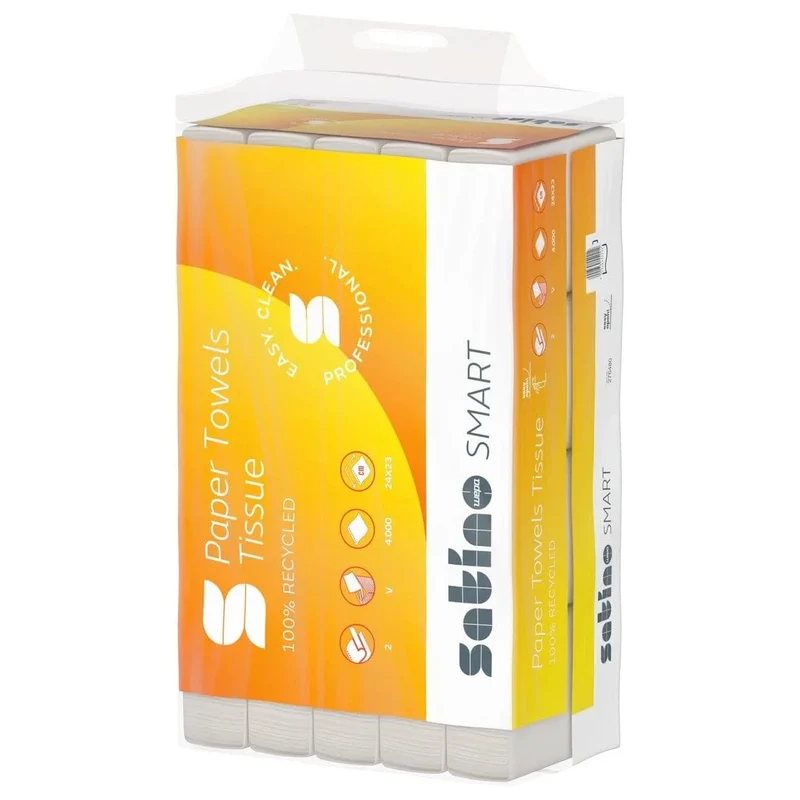Satino Smart grüne Papierhandtücher 2-lagig ZZ Falz 24 x 23