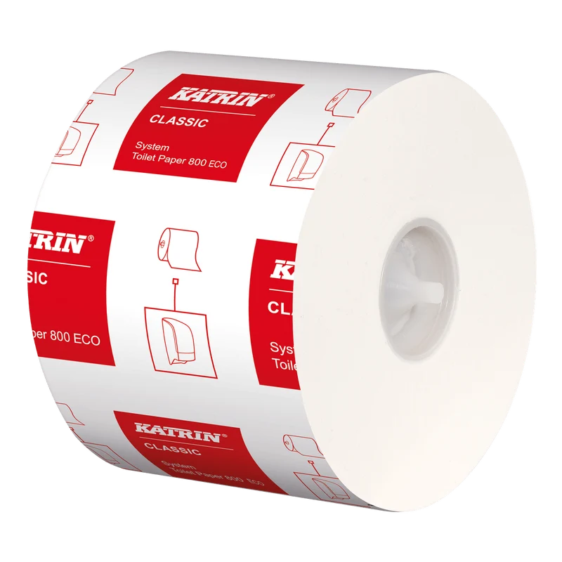 Katrin Classic System Toilettenpapier – 2-lagig, 800 Blatt, 36 Rollen, Nordic Swan & EU Ecolabel