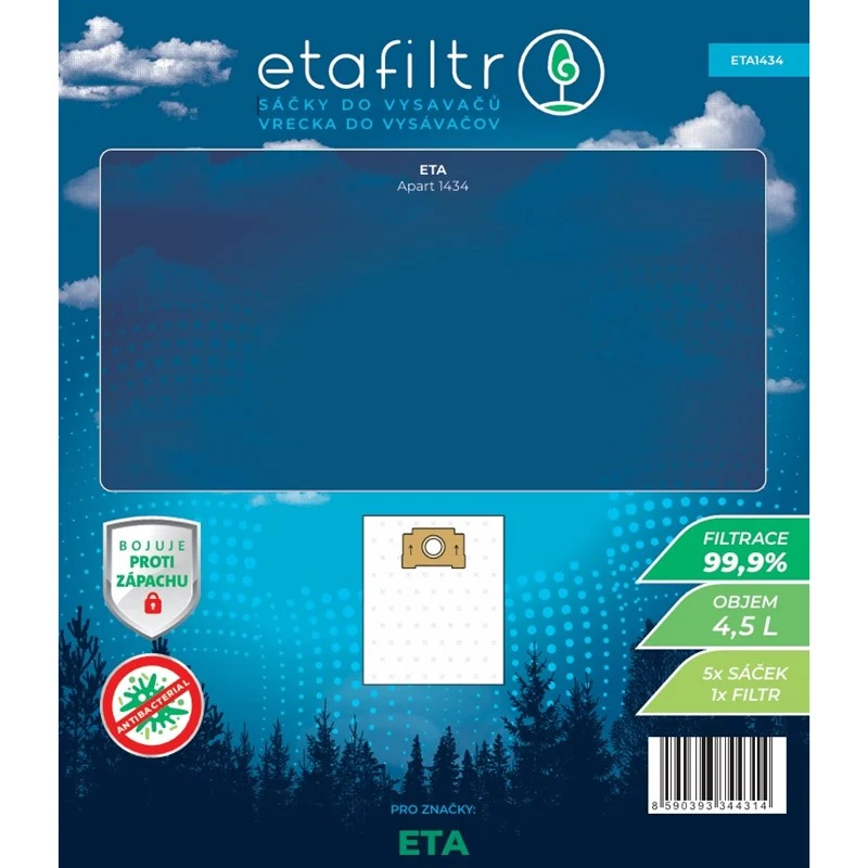 Staubsaugerbeutel ETA ETA 1434 (5 Stk.) weiß