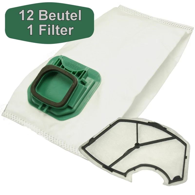12 Staubsaugerbeutel kompatibel mit Vorwerk Kobold 140 und 150