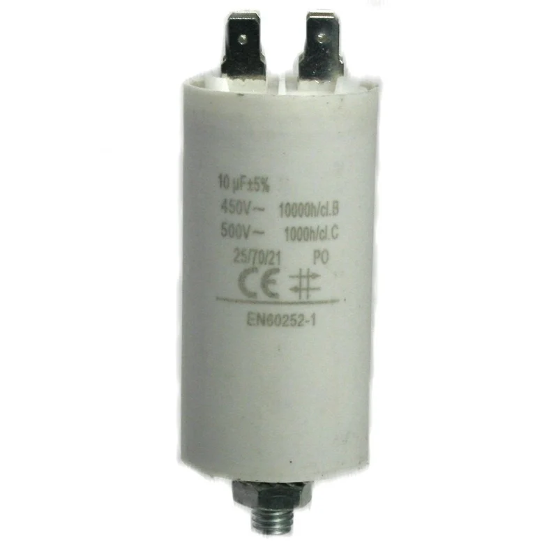 Motorkondensator 450V 10,0µF mit Steckanschluss