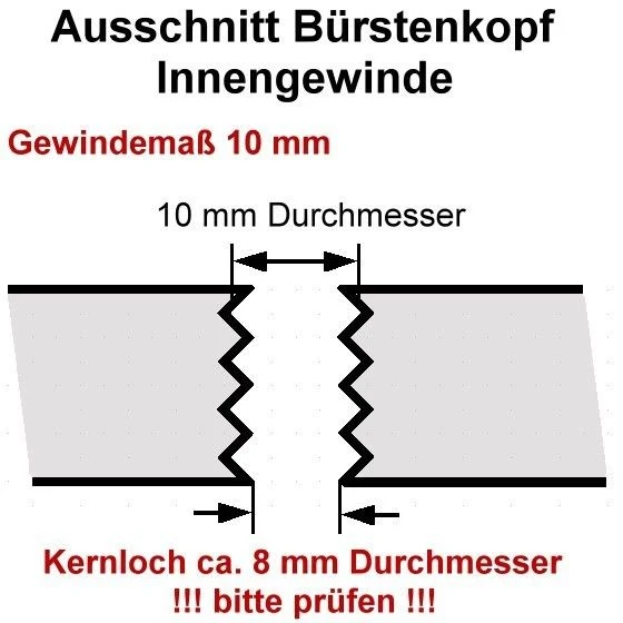 4 x Bürste 10 mm