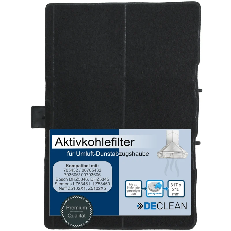 Kohlefilter kompatibel mit Bosch, BSH, Siemens DHZ5345 DHZ5346 DHZ
