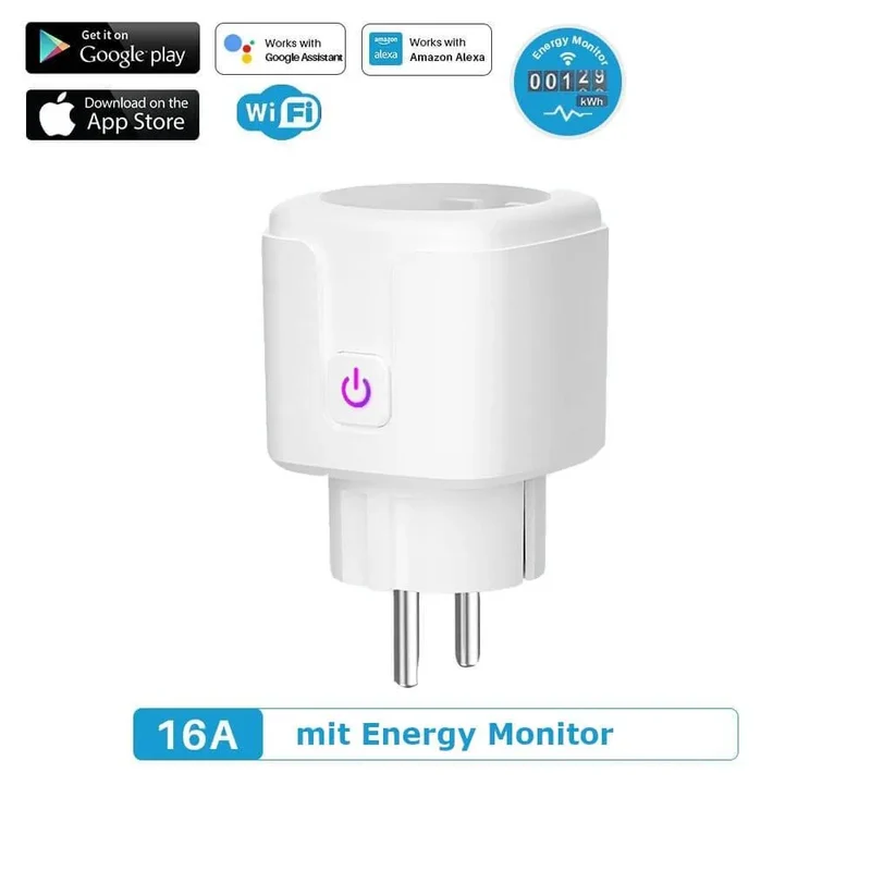 Smarte Steckdose Alexa Google WLAN Power Smart App Control Google Assistant