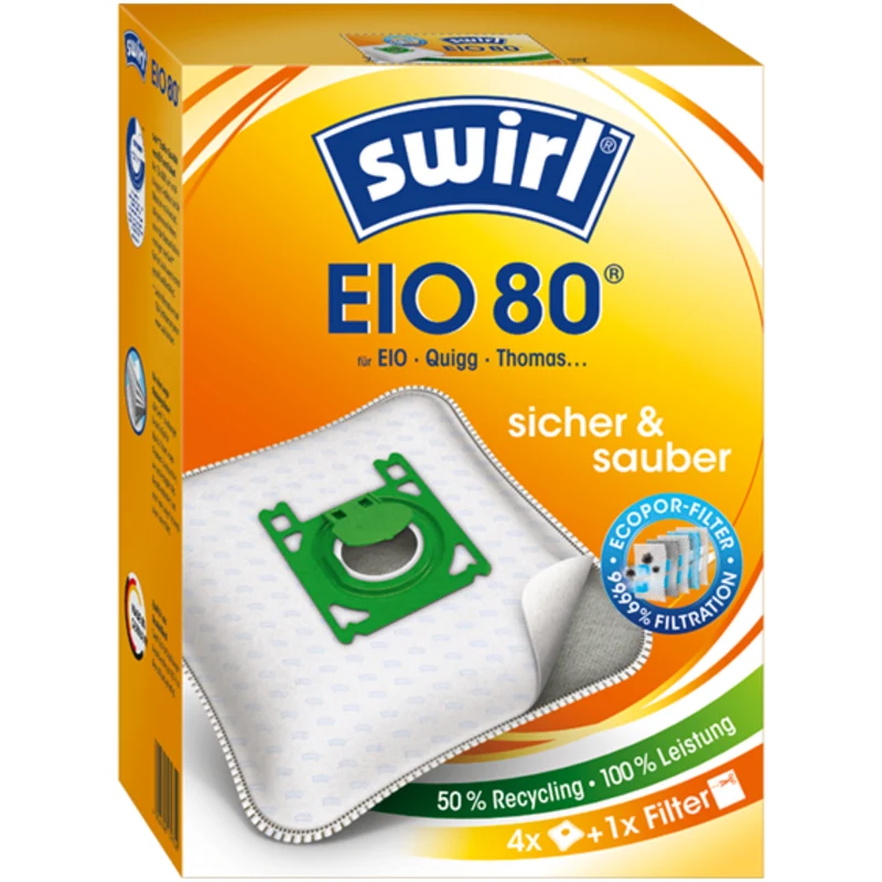 Staubsaugerbeutel kompatibel mit Swirl, EIO Topo Varia