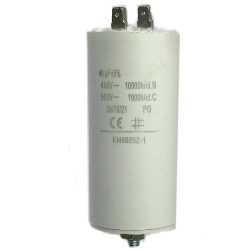 Motorkondensator 450V 40,0µF mit Steckanschluss