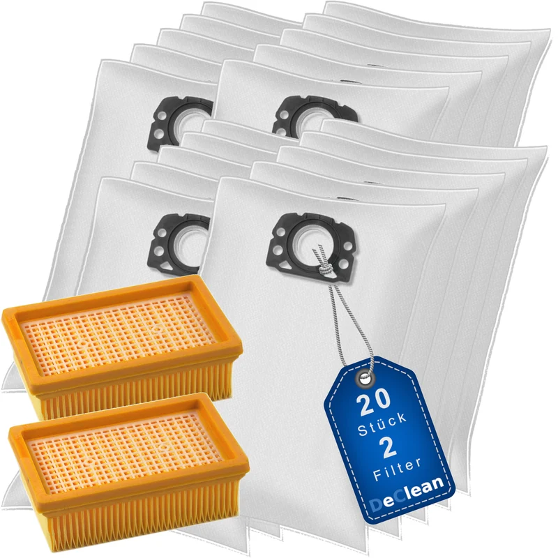 20 Staubsaugerbeutel kompatibel mit Kärcher Vliesfilterbeutel KFI 487, 2.863-006.0