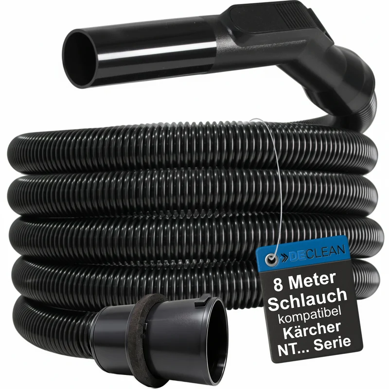 8 Meter Staubsaugerschlauch kompatibel mit Kärcher NT 14/1,NT 25/1,NT 27/1,NT 35/1,NT 40/1