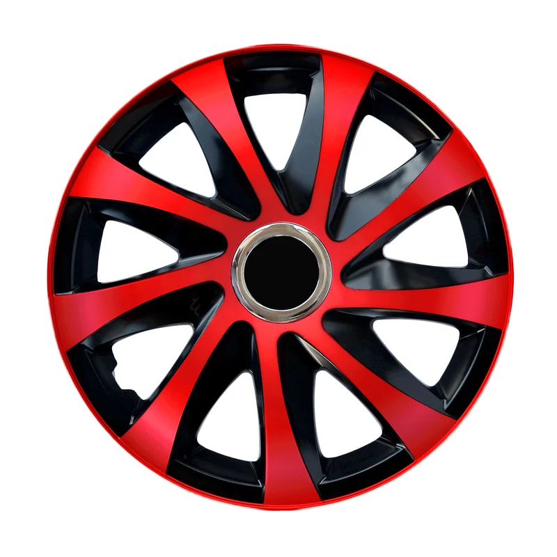 Universal Radkappen 14" NRM DRIFT Extra rot/schwarz 4 Stück