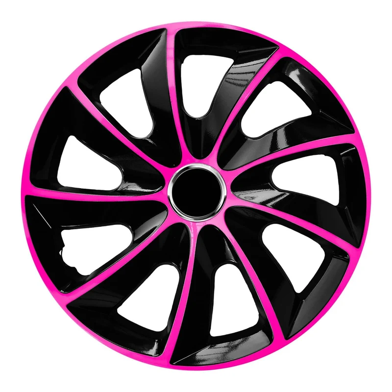 Radkappen Radzierblenden Radblenden - 4 Stück Komplettset - NRM EXTRA STIG - Rosa/Schwarz - 16" Zoll