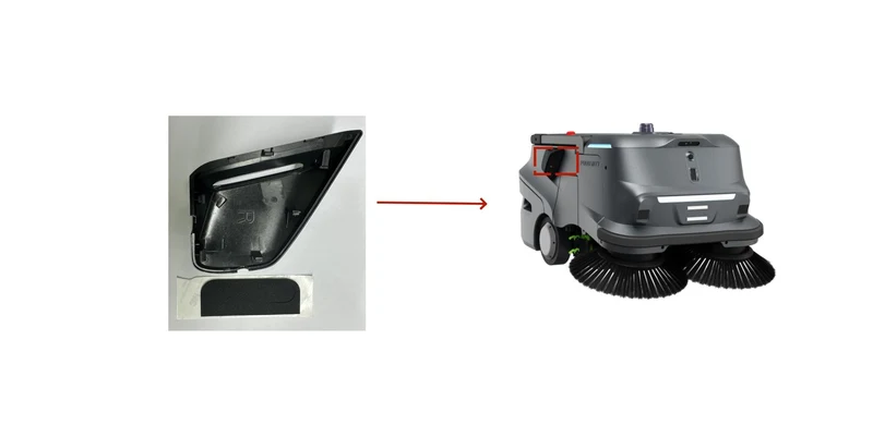 MT1 – rechte RGBD Abdeckung (Right RGBD Cover Assembly)