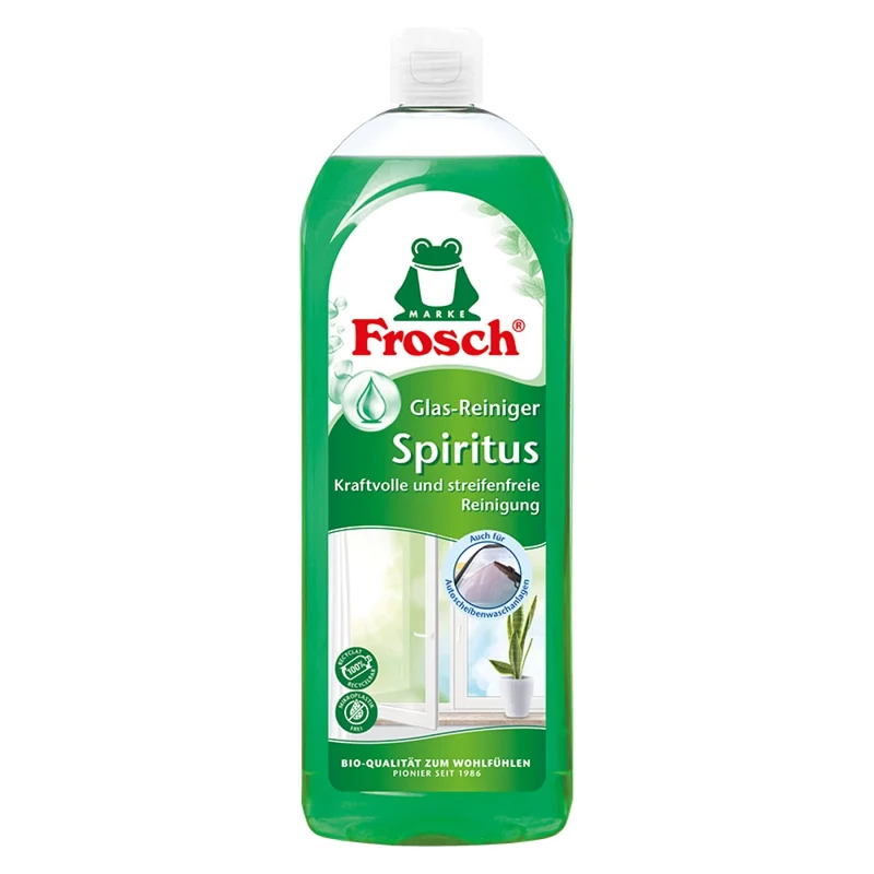 Frosch Glasreiniger mit Spiritus in rPET Flasche, 750 ml