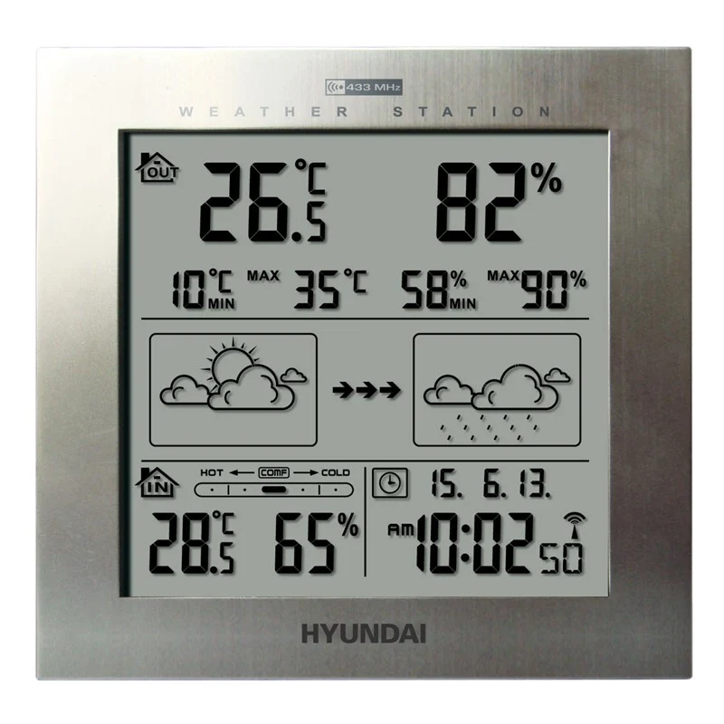 Wetterstation Hyundai WS 2244 M silber