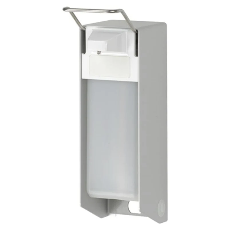 Ophardt Hygiene Seifen- und Desinfektionsmittelspender für 500-ml-Euroflaschen, Aluminium