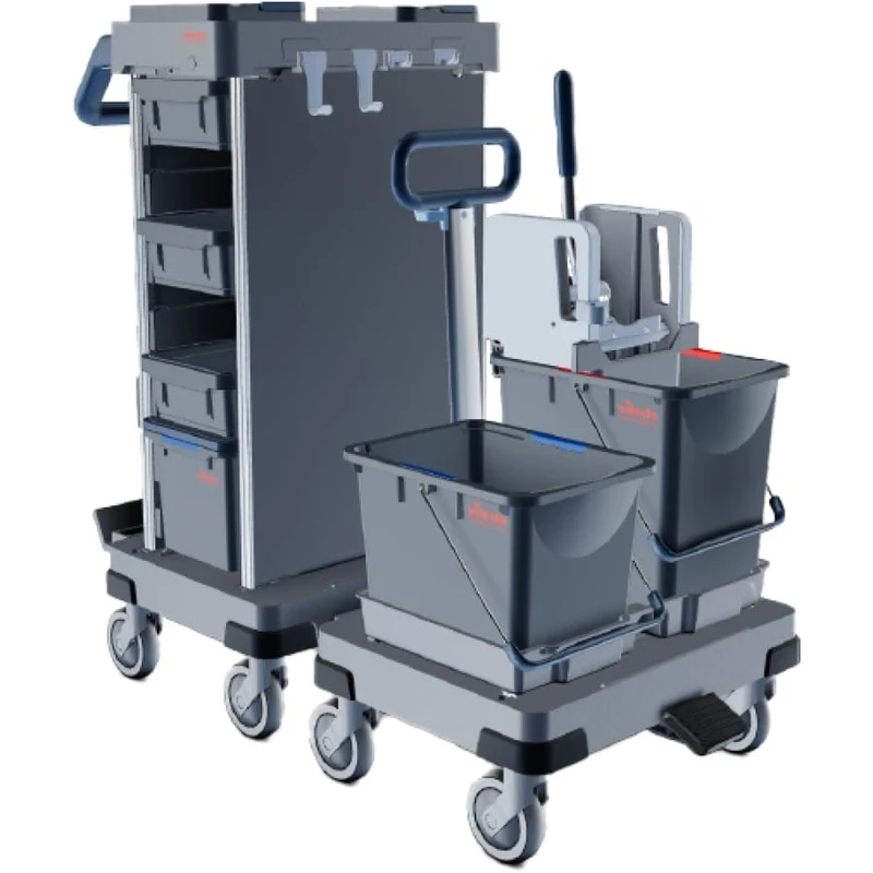 Vileda Professional Origo 2 A-B Reinigungswagen mit Eimern und Presse