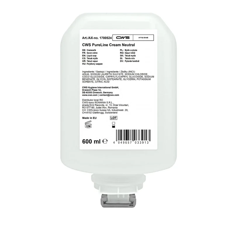 CWS PureLine Cream Neutral Seifencreme, 600 ml